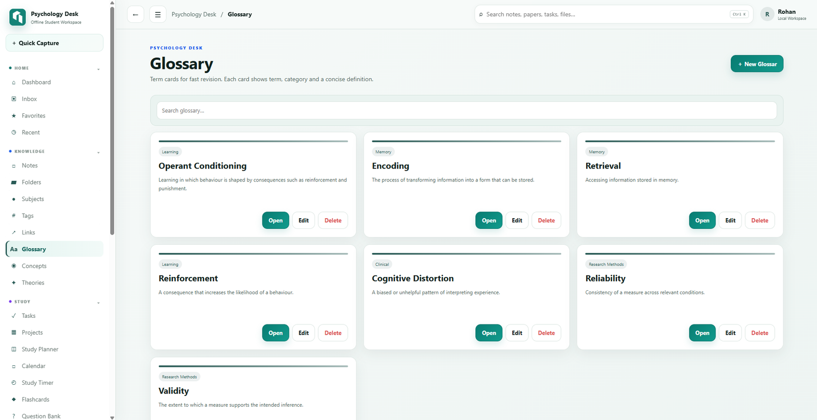 Psychology Desk By PsiQ Labs screenshot