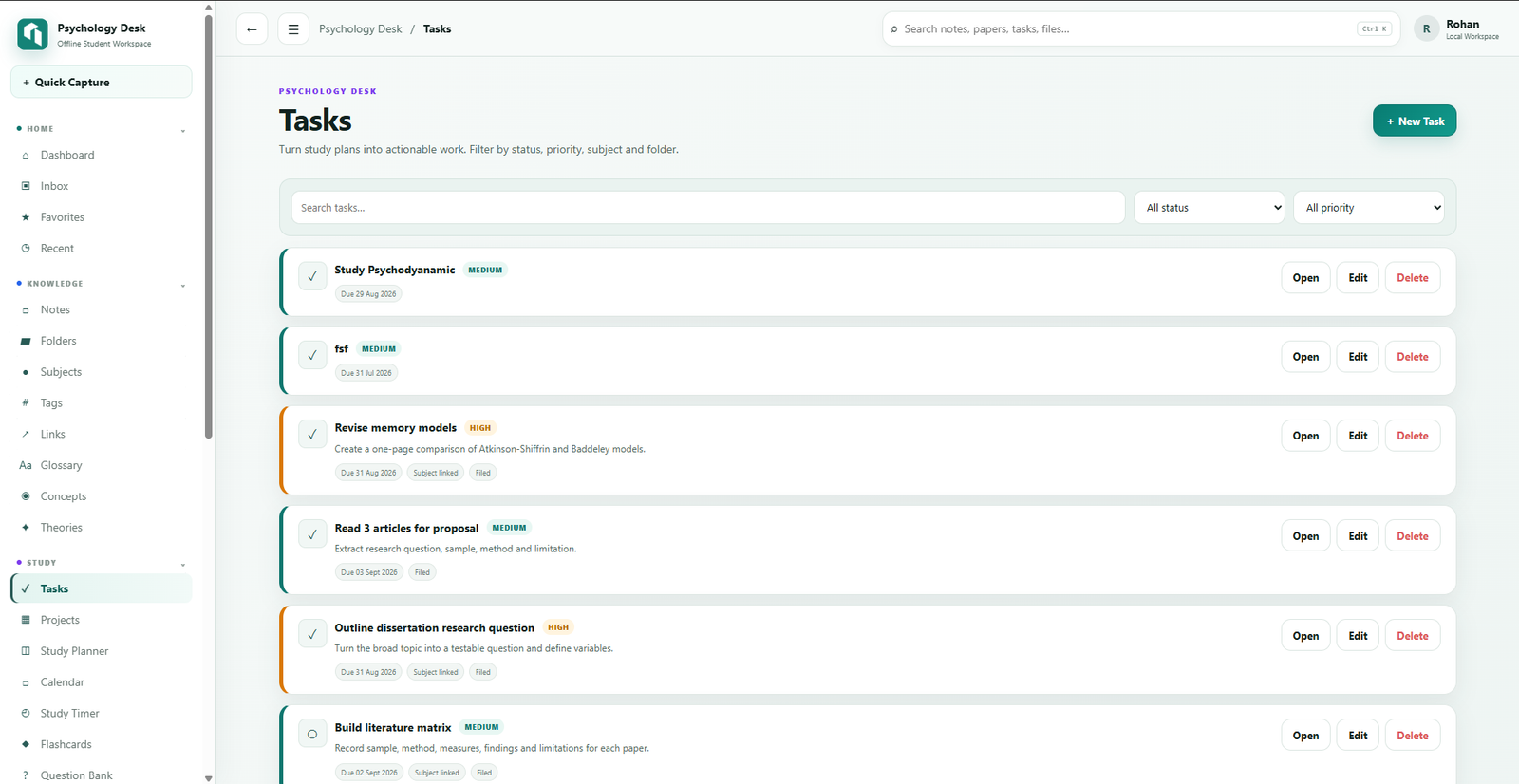 Psychology Desk By PsiQ Labs screenshot